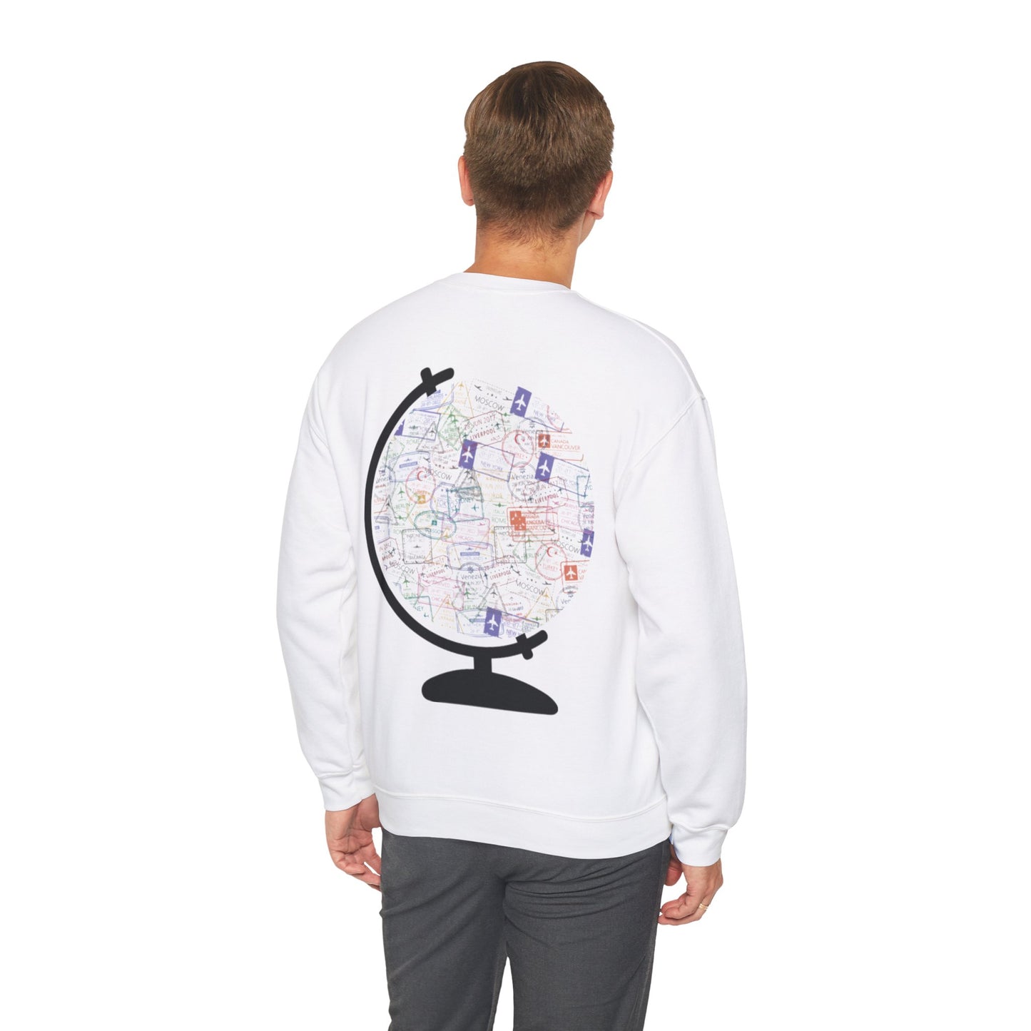 Travel Sweatshirt Passport Stamps