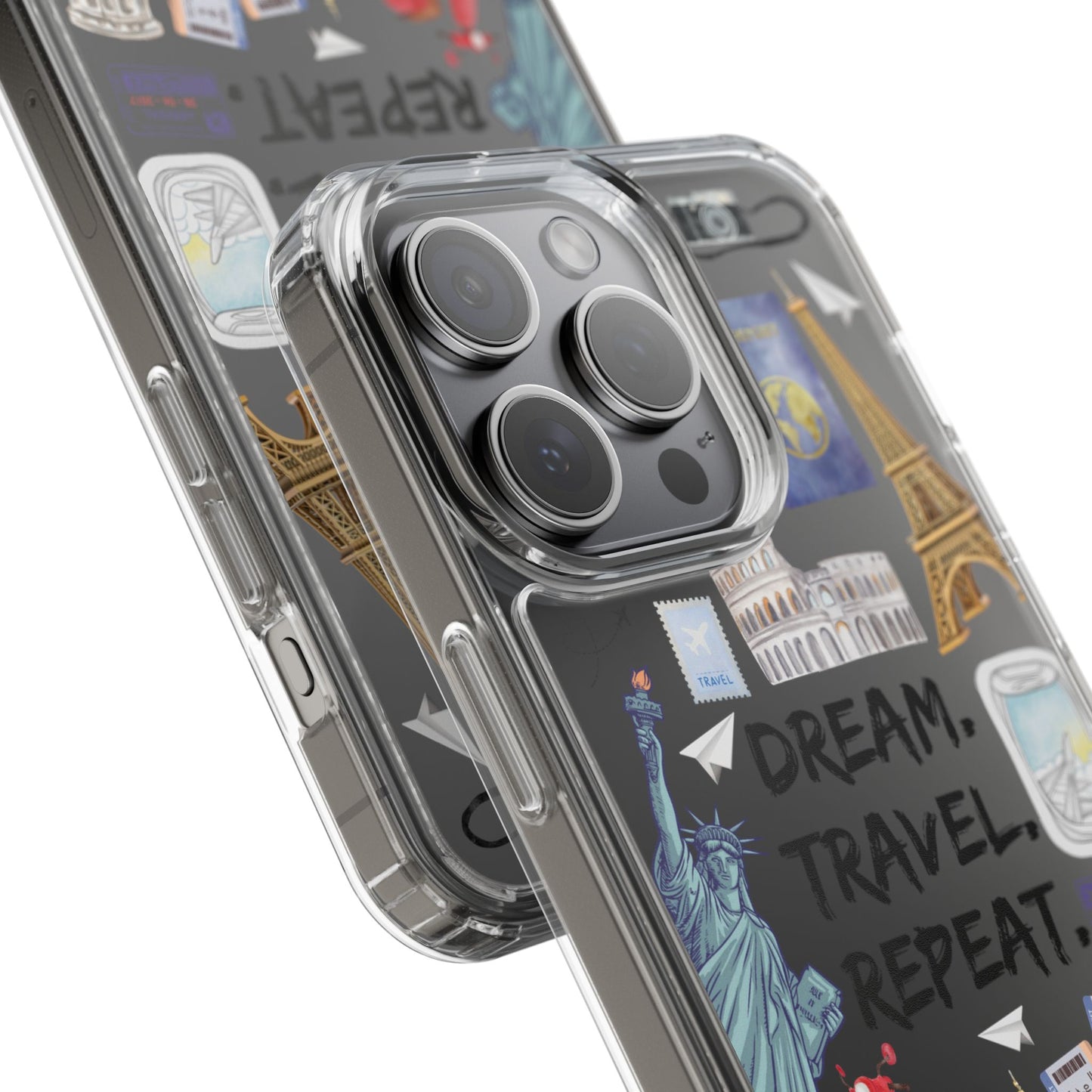 Cover de Teléfono Dream. Travel. Repeat.