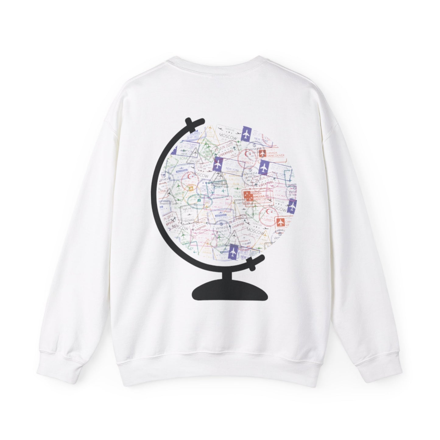 Travel Sweatshirt Passport Stamps