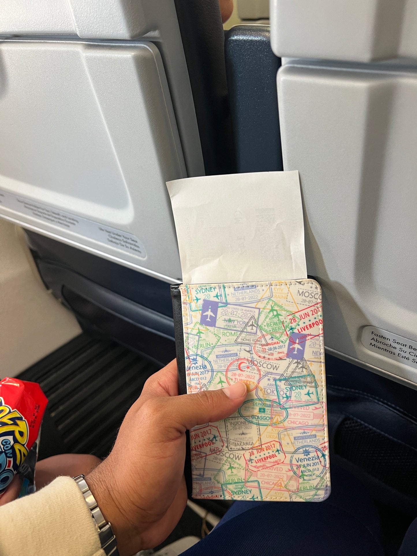 Cover del Pasaporte con Estampas